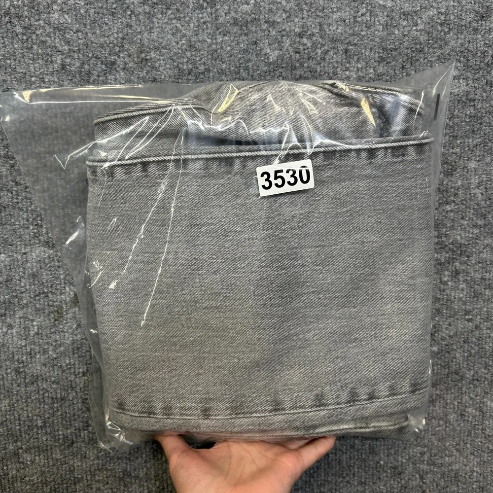 Levi's 501 Original Fit Jeans Men's 37X33 Gray Denim Straight Button Fly - Flaws